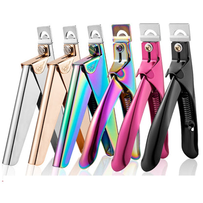 Nail Word Cut French U-Shaped Cut Fake Nail Cut Stainless Steel Nail Knife, Color Classification: Colorful Titanium 1 - Nail Clipper by PMC Jewellery | Online Shopping South Africa | PMC Jewellery | Buy Now Pay Later Mobicred