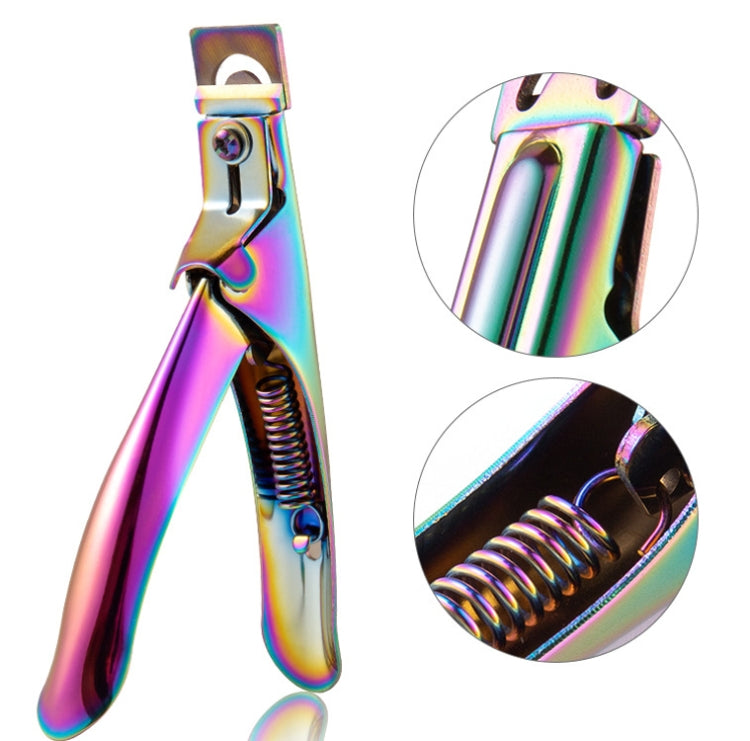 Nail Word Cut French U-Shaped Cut Fake Nail Cut Stainless Steel Nail Knife, Color Classification: Colorful Titanium 2 - Nail Clipper by PMC Jewellery | Online Shopping South Africa | PMC Jewellery | Buy Now Pay Later Mobicred