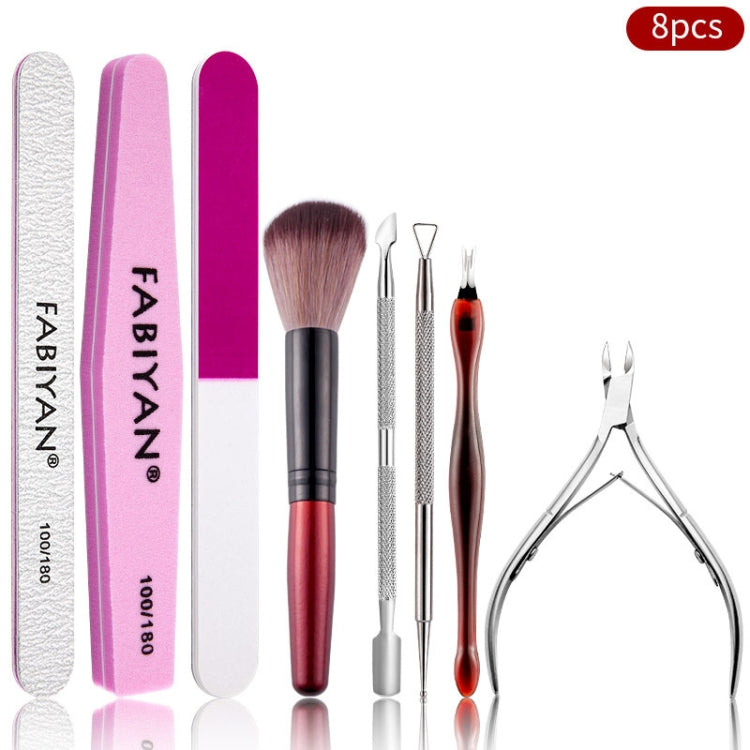 FABIYAN Nail Art Tool Set Manicure Disarm Tool Set, Specification: 8-piece Set - Nail Art Equipment by FABIYAN | Online Shopping South Africa | PMC Jewellery | Buy Now Pay Later Mobicred