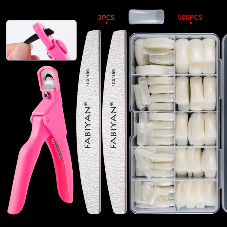 FABIYAN Nail Brush Nail Piece Set Nail Art Polishing Supplies Set, Specification: Natural Semi-sticked Small Set - Nail Art Equipment by FABIYAN | Online Shopping South Africa | PMC Jewellery | Buy Now Pay Later Mobicred