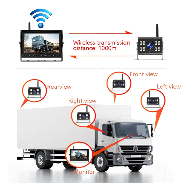 7 Inch Digital Wireless Reversing Image 1080P Video System Truck Monitoring Driving Recorder Single Road+1 Night Video Camera - Rear View Cameras by PMC Jewellery | Online Shopping South Africa | PMC Jewellery