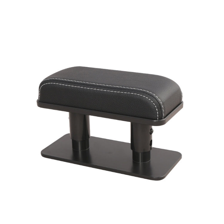 Car Arm Handle Seat Left Hand Elbow Tray Universal Leather Increasing Pad Central Armrest Box(Black+White Line) - Seat Accessories by PMC Jewellery | Online Shopping South Africa | PMC Jewellery | Buy Now Pay Later Mobicred