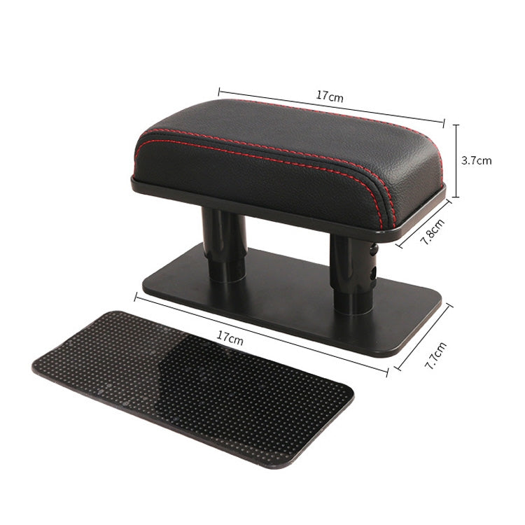 Car Arm Handle Seat Left Hand Elbow Tray Universal Leather Increasing Pad Central Armrest Box(Gray) - Seat Accessories by PMC Jewellery | Online Shopping South Africa | PMC Jewellery