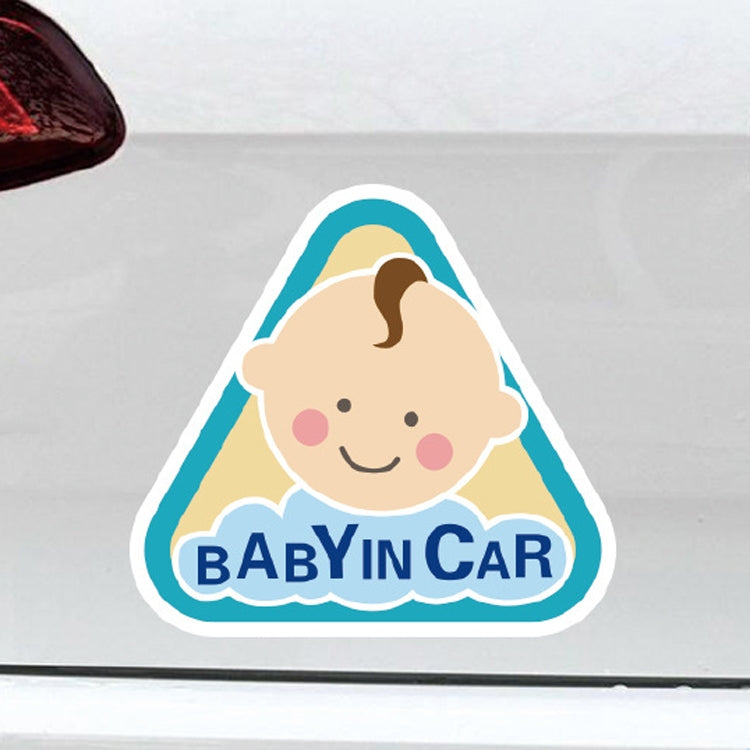 10 PCS There Is A Baby In The Car Stickers Warning Stickers Style: CT203 Baby O Boy Triangle Magnetic Stickers - Warning Sticker by PMC Jewellery | Online Shopping South Africa | PMC Jewellery | Buy Now Pay Later Mobicred