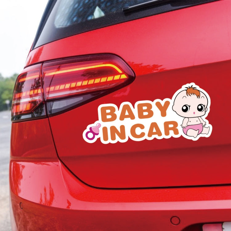 10 PCS There Is A Baby In The Car Stickers Warning Stickers Style: CT203 Baby J Girl Magnetic Stickers - Warning Sticker by PMC Jewellery | Online Shopping South Africa | PMC Jewellery | Buy Now Pay Later Mobicred