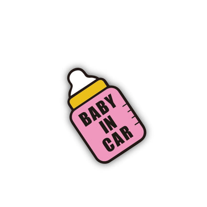 10 PCS There Is A Baby In The Car Stickers Warning Stickers Style: CT223Z Pink Bottom Bottle Adhesive Stickers - Warning Sticker by PMC Jewellery | Online Shopping South Africa | PMC Jewellery | Buy Now Pay Later Mobicred