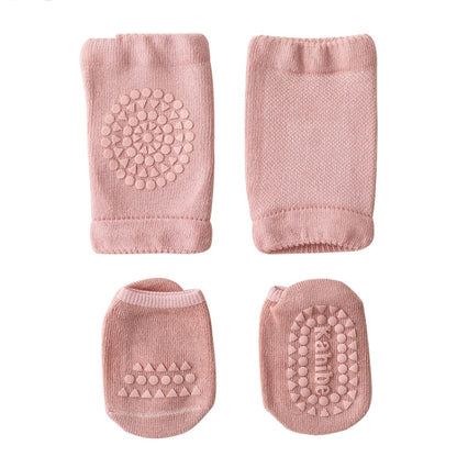 Summer Children Knee Pads Baby Floor Socks Baby Non-Slip Crawling Sports Protection Suit S 0-1 Years Old(Pink) - Baby Safety Backpack by PMC Jewellery | Online Shopping South Africa | PMC Jewellery