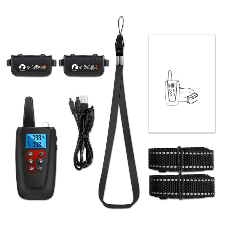 PaiPaitek PD526V-2 1 In 2 100-Speed Sound Vibration Remote Control Training Dog Device Anti-Barking Device Electronic Remote Control Collar - Training Aids by PaiPaitek | Online Shopping South Africa | PMC Jewellery | Buy Now Pay Later Mobicred
