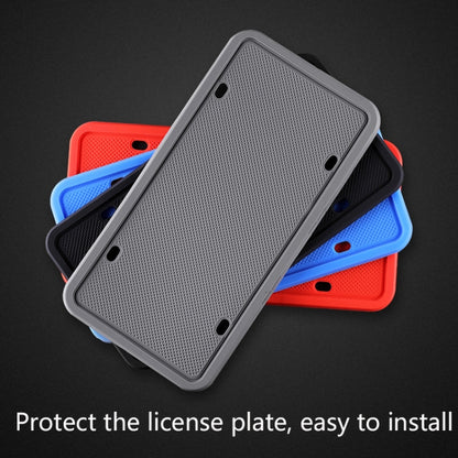 2 Sets Waterproof Rustproof Non-damaging Car Paint Silicone License Plate Frame, Specification: US Black - License Plate Covers & Frames by PMC Jewellery | Online Shopping South Africa | PMC Jewellery | Buy Now Pay Later Mobicred