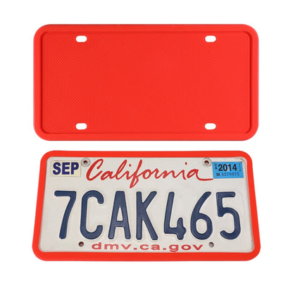 2 Sets Waterproof Rustproof Non-damaging Car Paint Silicone License Plate Frame, Specification: Red - License Plate Covers & Frames by PMC Jewellery | Online Shopping South Africa | PMC Jewellery | Buy Now Pay Later Mobicred