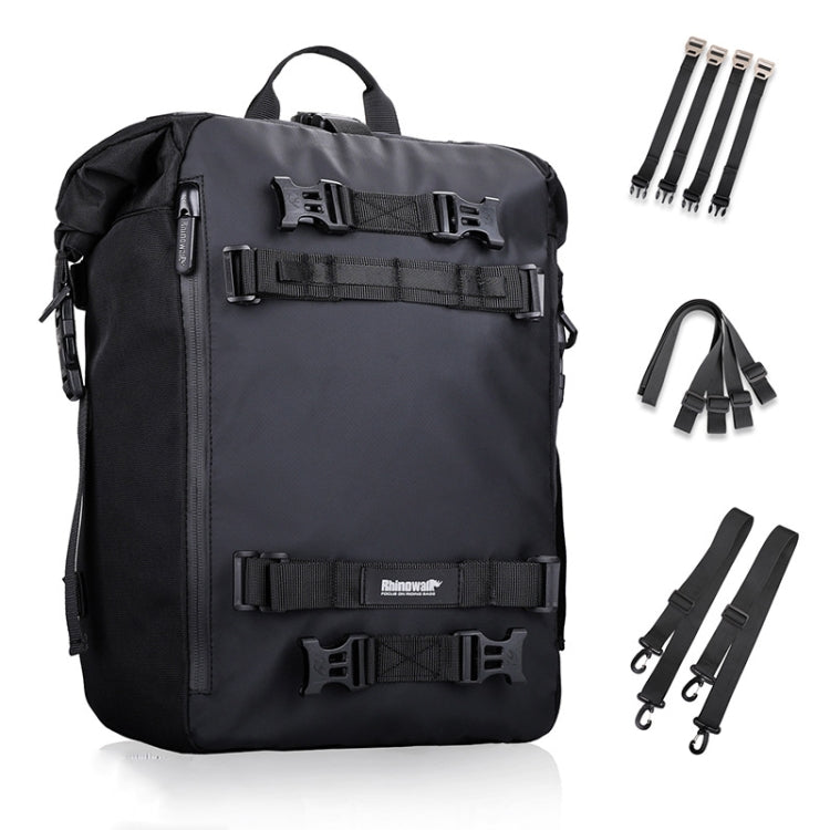 Rhinowalk Multi-Function Motorcycle Rear Seat Bag Combination Rear Shelf Pannier, Colour: Black 20L - Bags & Luggages by Rhinowalk | Online Shopping South Africa | PMC Jewellery | Buy Now Pay Later Mobicred