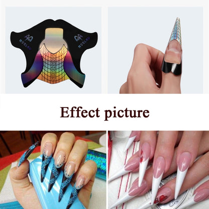 Thickened 100 PCS / Pack Symphony Laser Nail Extension Paper Holder Fish Shape Phototherapy Nail Extension Paper Holder - Nail Art Equipment by PMC Jewellery | Online Shopping South Africa | PMC Jewellery | Buy Now Pay Later Mobicred