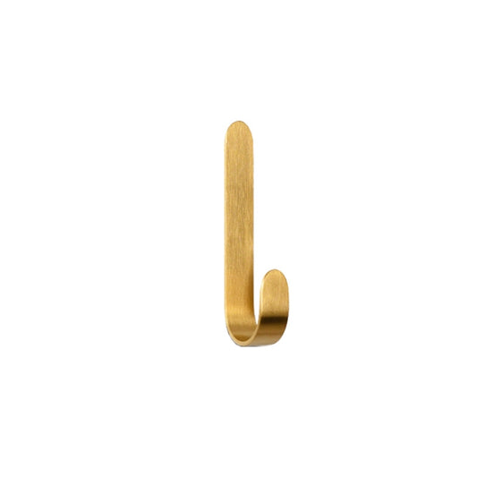 Brass Gold Color Brushed Hook Punch-Free Metal Hanging Hook, Specification: Small - Shelf & Hooks by PMC Jewellery | Online Shopping South Africa | PMC Jewellery