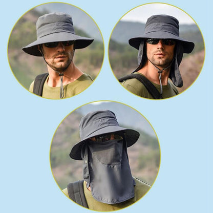 Multifunction Fisherman Hats Outdoor Speed Drying Fishing Breathable Sun Hats(Khaki) - Peaked Cap by PMC Jewellery | Online Shopping South Africa | PMC Jewellery