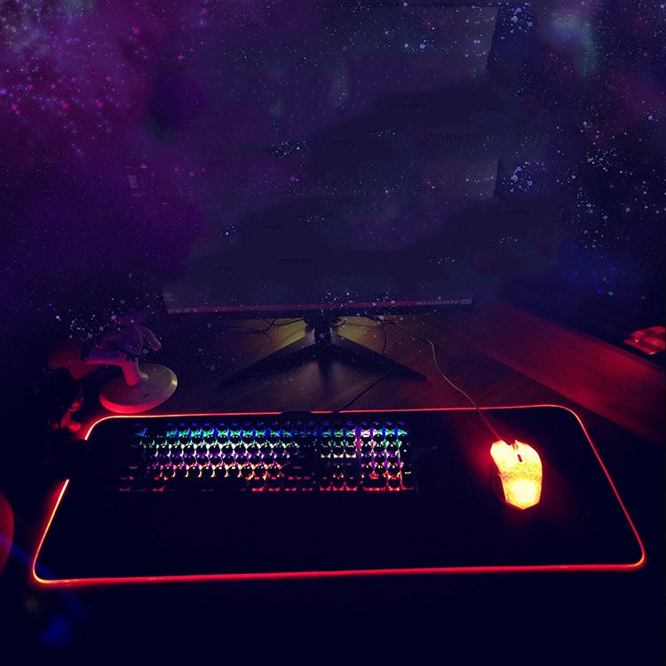 250x350x4mm F-01 Rubber Thermal Transfer RGB Luminous Non-Slip Mouse Pad(Vast Starry Sky) - Mouse Pads by PMC Jewellery | Online Shopping South Africa | PMC Jewellery | Buy Now Pay Later Mobicred