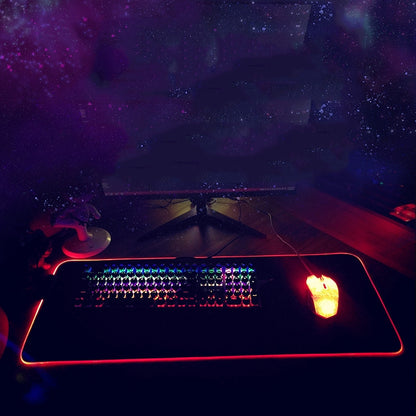 250x350x4mm F-01 Rubber Thermal Transfer RGB Luminous Non-Slip Mouse Pad(Vast Starry Sky) - Mouse Pads by PMC Jewellery | Online Shopping South Africa | PMC Jewellery | Buy Now Pay Later Mobicred