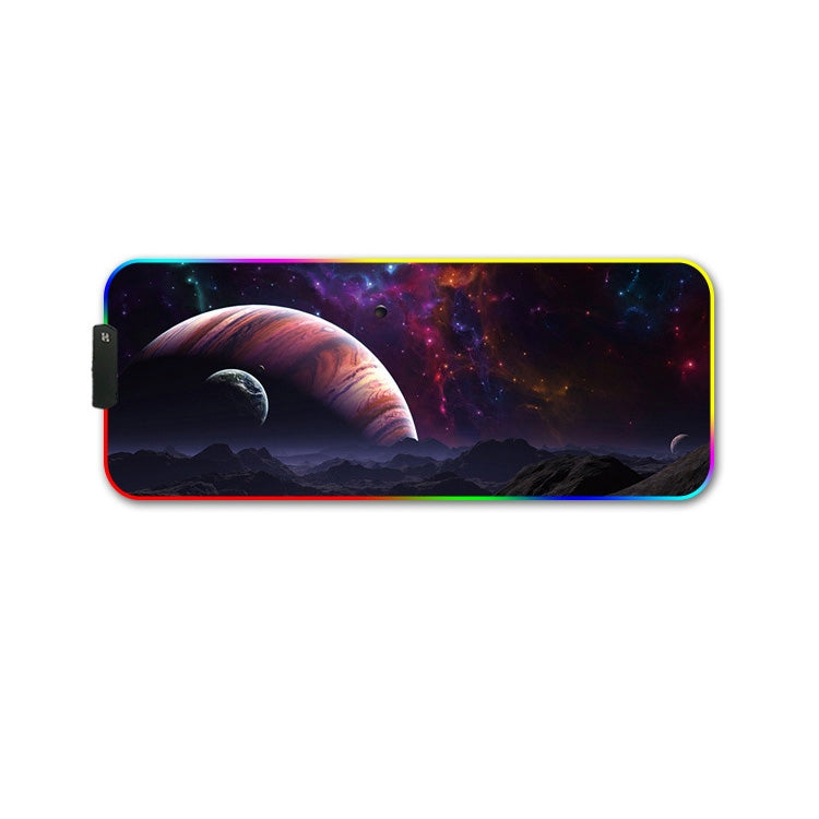 260x390x3mm F-01 Rubber Thermal Transfer RGB Luminous Non-Slip Mouse Pad(Vast Starry Sky) - Mouse Pads by PMC Jewellery | Online Shopping South Africa | PMC Jewellery | Buy Now Pay Later Mobicred