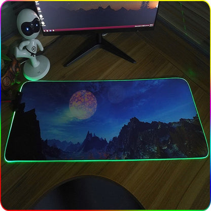 260x390x4mm F-01 Rubber Thermal Transfer RGB Luminous Non-Slip Mouse Pad(Vast Starry Sky) - Mouse Pads by PMC Jewellery | Online Shopping South Africa | PMC Jewellery | Buy Now Pay Later Mobicred