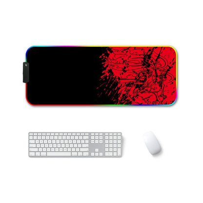 350x600x3mm F-01 Rubber Thermal Transfer RGB Luminous Non-Slip Mouse Pad(Red Fox) - Mouse Pads by PMC Jewellery | Online Shopping South Africa | PMC Jewellery | Buy Now Pay Later Mobicred