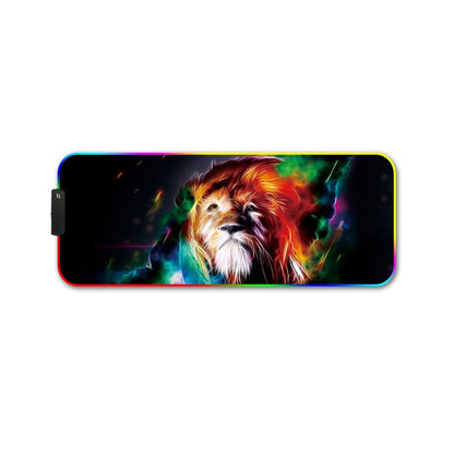 300x800x3mm F-01 Rubber Thermal Transfer RGB Luminous Non-Slip Mouse Pad(Colorful Lion) - Mouse Pads by PMC Jewellery | Online Shopping South Africa | PMC Jewellery | Buy Now Pay Later Mobicred