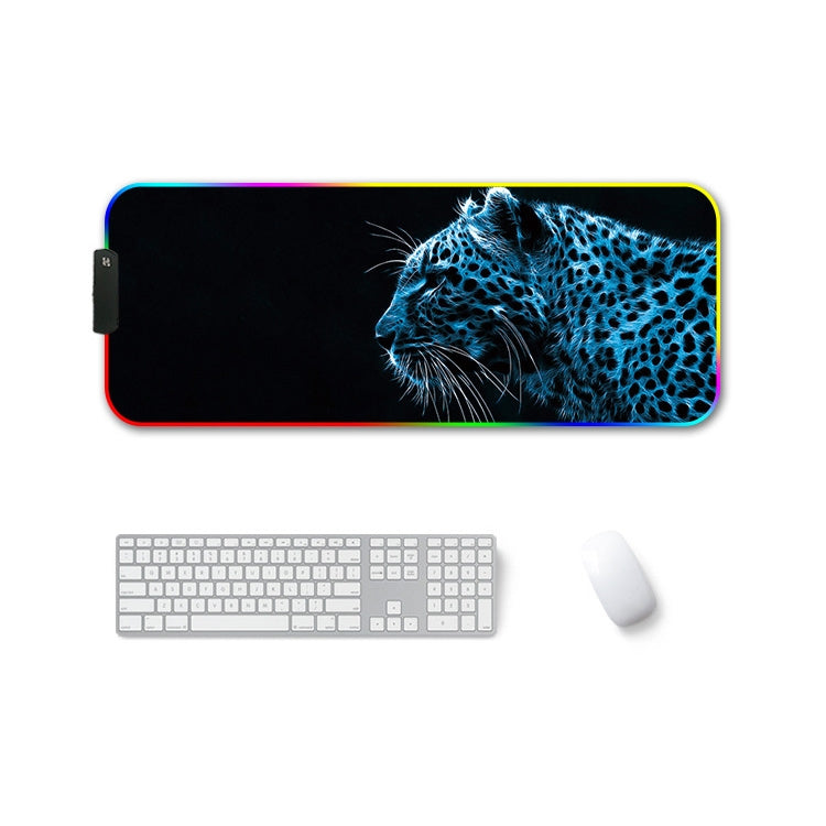 350x900x3mm F-01 Rubber Thermal Transfer RGB Luminous Non-Slip Mouse Pad(Ice Lend) - Mouse Pads by PMC Jewellery | Online Shopping South Africa | PMC Jewellery | Buy Now Pay Later Mobicred