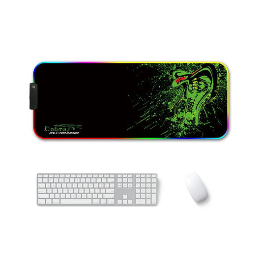 350x900x3mm F-01 Rubber Thermal Transfer RGB Luminous Non-Slip Mouse Pad(Brontosaurus) - Mouse Pads by PMC Jewellery | Online Shopping South Africa | PMC Jewellery | Buy Now Pay Later Mobicred