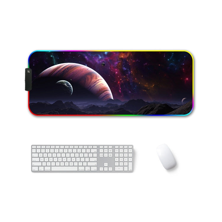 350x900x4mm F-01 Rubber Thermal Transfer RGB Luminous Non-Slip Mouse Pad(Vast Starry Sky) - Mouse Pads by PMC Jewellery | Online Shopping South Africa | PMC Jewellery | Buy Now Pay Later Mobicred