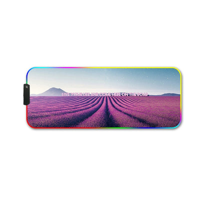 400x900x4mm F-01 Rubber Thermal Transfer RGB Luminous Non-Slip Mouse Pad(Lavender) - Mouse Pads by PMC Jewellery | Online Shopping South Africa | PMC Jewellery | Buy Now Pay Later Mobicred