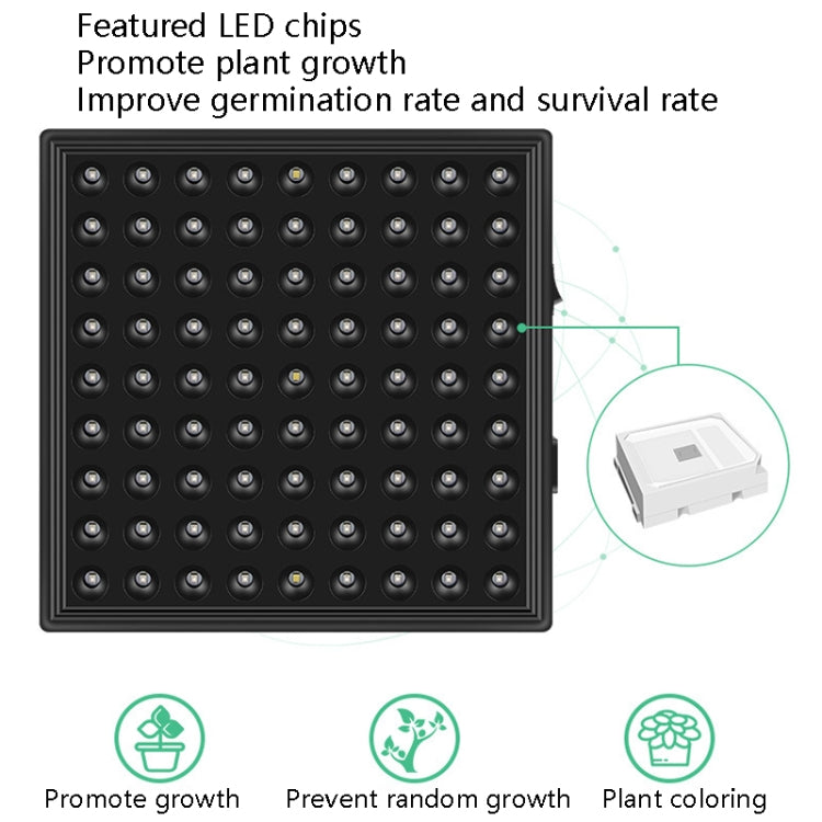 LED Plant Light Quantum Board Greenhouse Seedling Plant Growth Supplementary Light Full Spectrum Plant Planting Light, Power: 81 Beads EU Plug - LED Grow Lights by PMC Jewellery | Online Shopping South Africa | PMC Jewellery