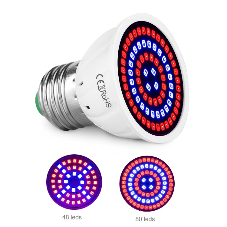 4 PCS LED Plant Growth Lamp Red Blue Spectrum Plant Fill Light, Power: E27 80 Beads - LED Grow Lights by PMC Jewellery | Online Shopping South Africa | PMC Jewellery