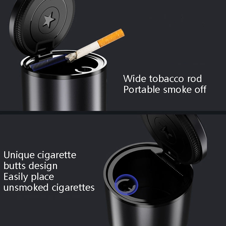 BEN.JACK Ashtray With Cover Personality Multi-Function Universal Car Ashtray(Gray) - Ashtrays by BEN.JACK | Online Shopping South Africa | PMC Jewellery | Buy Now Pay Later Mobicred