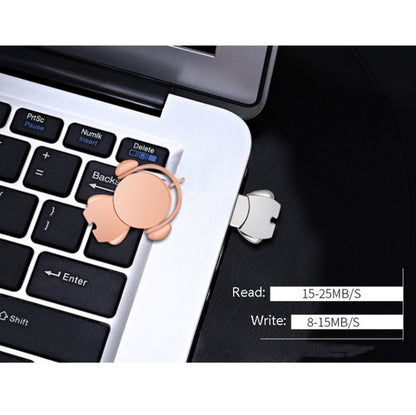 Y01 Metal Musician Car Cartoon Style U Disk, Capacity: 64GB(Rose Gold) - USB Flash Drives by PMC Jewellery | Online Shopping South Africa | PMC Jewellery | Buy Now Pay Later Mobicred