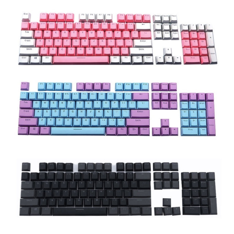 104-Keys Two-Color Mold Transparent PBT Keycap Mechanical Keyboard(Dark Grey) - Wired Keyboard by PMC Jewellery | Online Shopping South Africa | PMC Jewellery | Buy Now Pay Later Mobicred