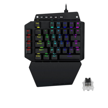 K700 44 Keys RGB Luminous Switchable Axis Gaming One-Handed Keyboard, Cable Length: 1m(Black Shaft) - Wired Keyboard by PMC Jewellery | Online Shopping South Africa | PMC Jewellery | Buy Now Pay Later Mobicred