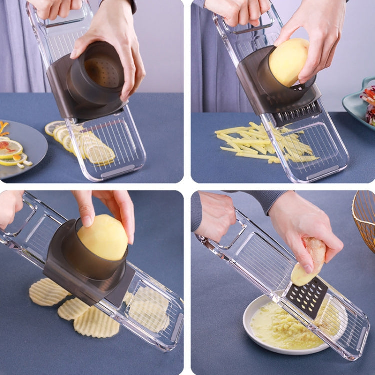 Multi-Function Slicker Kitchen Gadget Potato Slice Grater, Colour: Six Knives Gray - Cutter & Peeler by PMC Jewellery | Online Shopping South Africa | PMC Jewellery | Buy Now Pay Later Mobicred