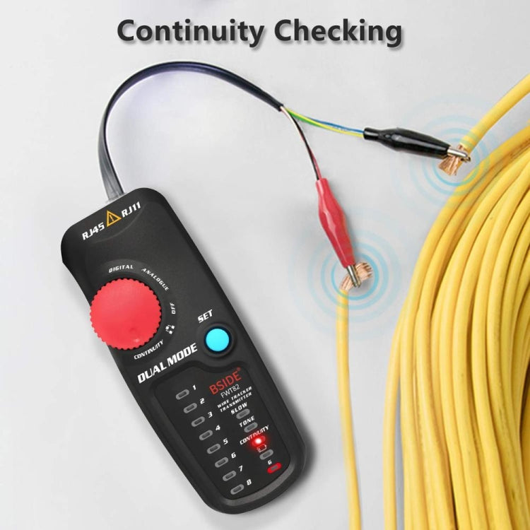 BSIDE FWT82 Analog And Digital Dual-Mode Anti-Interference Intelligent Line Finder Network Cable Tracker - Lan Cable and Tools by BSIDE | Online Shopping South Africa | PMC Jewellery | Buy Now Pay Later Mobicred