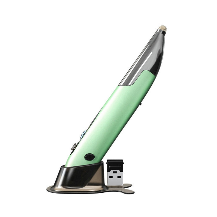 PR-A19 2.4GHz Wireless Charging Bluetooth Mouse Pen Type Shining Quiet Mouse(Green) - Wireless Mice by PMC Jewellery | Online Shopping South Africa | PMC Jewellery | Buy Now Pay Later Mobicred