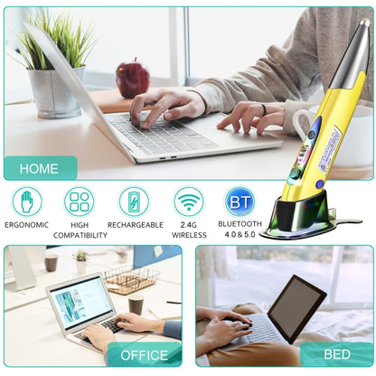 PR-A19 2.4GHz Wireless Charging Bluetooth Mouse Pen Type Shining Quiet Mouse(Green) - Wireless Mice by PMC Jewellery | Online Shopping South Africa | PMC Jewellery | Buy Now Pay Later Mobicred