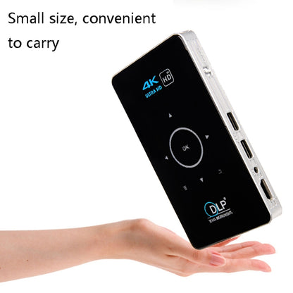 C6 1G+8G Android System Intelligent DLP HD Mini Projector Portable Home Mobile Phone Projector， US Plug  (Black) - Mini Projector by PMC Jewellery | Online Shopping South Africa | PMC Jewellery | Buy Now Pay Later Mobicred