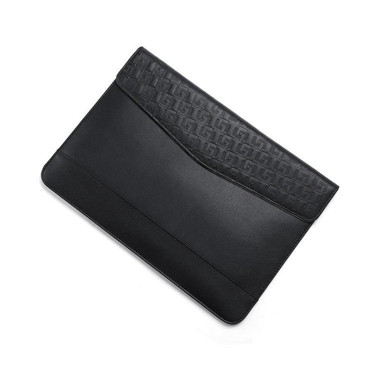 Horizontal  Embossed Notebook Liner Bag Ultra-Thin Magnetic Holster, Applicable Model: 13-14 inch( Black) - 13.3 inch by PMC Jewellery | Online Shopping South Africa | PMC Jewellery | Buy Now Pay Later Mobicred