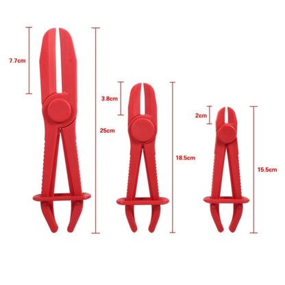 3 PCS/Set Car Nylon Hose Clamp Tool Set Brake Fuel Water Line Clamp Plier(Red) - Hand Tool Sets by PMC Jewellery | Online Shopping South Africa | PMC Jewellery | Buy Now Pay Later Mobicred