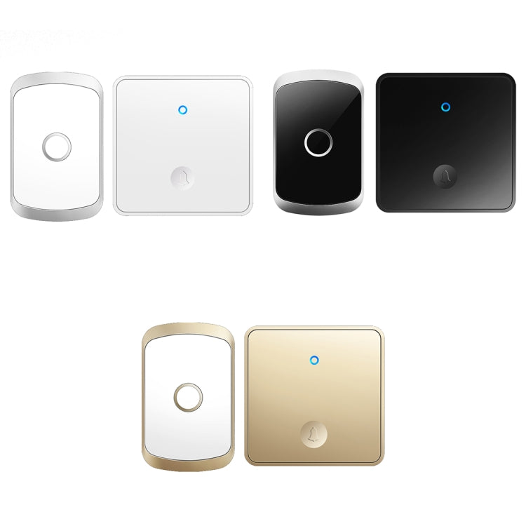 CACAZI FA50 1 For 1 Push-button Self-generating Wireless Doorbell, Plug:UK Plug(Black) - Wireless Doorbell by CACAZI | Online Shopping South Africa | PMC Jewellery