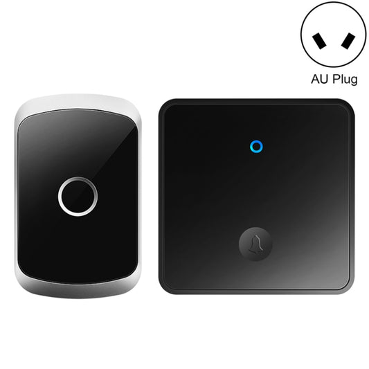 CACAZI FA50 1 For 1 Push-button Self-generating Wireless Doorbell, Plug:AU Plug(Black) - Wireless Doorbell by CACAZI | Online Shopping South Africa | PMC Jewellery
