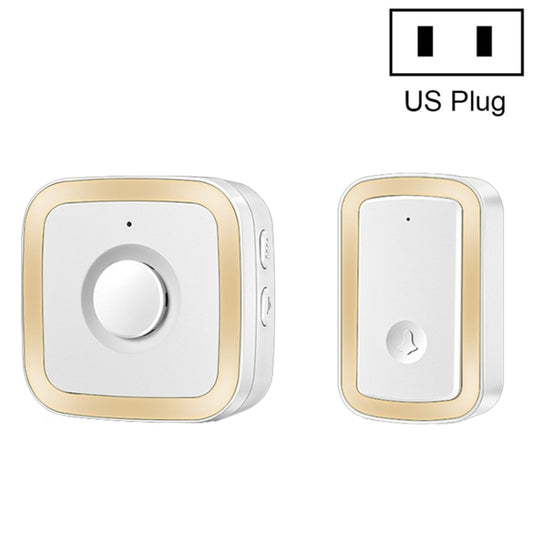 CACAZI A58 1 For 1 Smart Wireless Doorbell without Battery, Plug:US Plug(Gold) - Wireless Doorbell by CACAZI | Online Shopping South Africa | PMC Jewellery