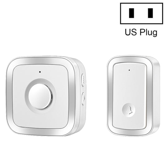 CACAZI A58 1 For 1 Smart Wireless Doorbell without Battery, Plug:US Plug(Silver) - Wireless Doorbell by CACAZI | Online Shopping South Africa | PMC Jewellery