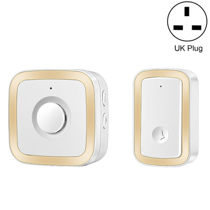 CACAZI A58 1 For 1 Smart Wireless Doorbell without Battery, Plug:UK Plug(Gold) - Wireless Doorbell by CACAZI | Online Shopping South Africa | PMC Jewellery