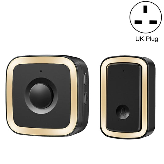 CACAZI A58 1 For 1 Smart Wireless Doorbell without Battery, Plug:UK Plug(Black Gold) - Wireless Doorbell by CACAZI | Online Shopping South Africa | PMC Jewellery