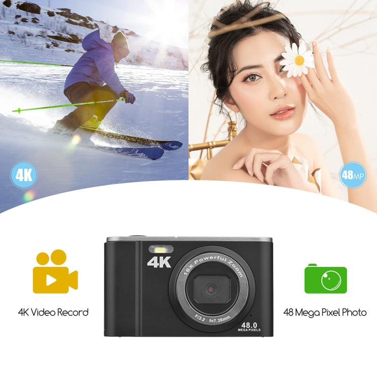 DC303A 2.8-Inch 4K 16X Zoom HD Digital Camera Mini Children Photography Camera AU Plug(Black) - Children Cameras by PMC Jewellery | Online Shopping South Africa | PMC Jewellery | Buy Now Pay Later Mobicred