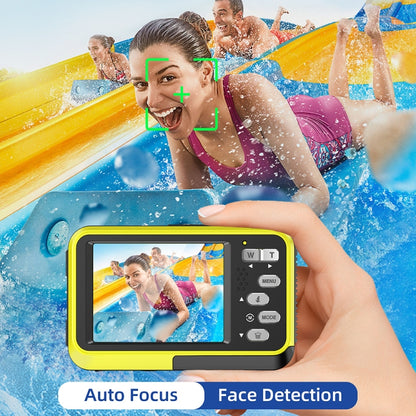 WDC901 3.5m Waterproof 48MP HD Dual Screen Outdoor Sports Digital Camera AU Plug(Green) - Children Cameras by PMC Jewellery | Online Shopping South Africa | PMC Jewellery | Buy Now Pay Later Mobicred