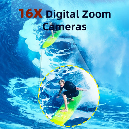 WDC901 3.5m Waterproof 48MP HD Dual Screen Outdoor Sports Digital Camera US Plug(Blue) - Children Cameras by PMC Jewellery | Online Shopping South Africa | PMC Jewellery | Buy Now Pay Later Mobicred